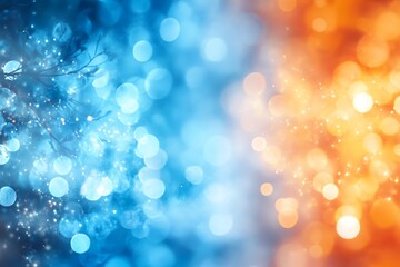 Wall Mural -  Dark blue design and orange gradient abstract background design banner with blur design 