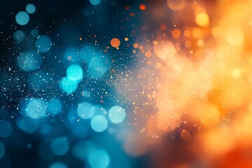 Wall Mural -  Dark blue design and orange gradient abstract background design banner with blur design 