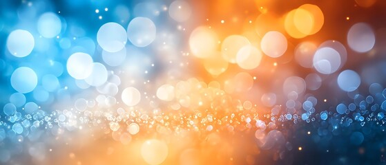 Wall Mural -  Dark blue design and orange gradient abstract background design banner with blur design 