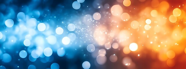 Wall Mural -  Dark blue design and orange gradient abstract background design banner with blur design 
