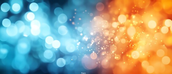 Wall Mural -  Dark blue design and orange gradient abstract background design banner with blur design 