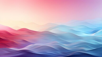 Wall Mural - a beautiful blue ocean with a pink and purple sunset in the background