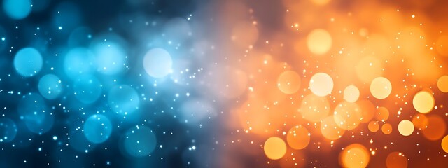Wall Mural -  Dark blue design and orange gradient abstract background design banner with blur design 