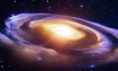 Wall Mural - round light in the galaxy