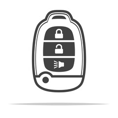 Wall Mural - car key fob icon transparent vector isolated
