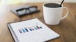 © Khritthithat - Business Coffee Break with Graphs and Notepad on Wooden Table for Productivity and Analysis in Modern Office Environment