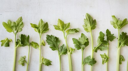 Wall Mural - Fresh Celery Stalks: A Vibrant, Green Harvest