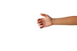 © Masteronline2017 - Hand of boy gesturing holding a glass of water on white background