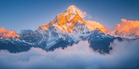 Fluffy clouds Peaks in the distance Time-lapse of clo