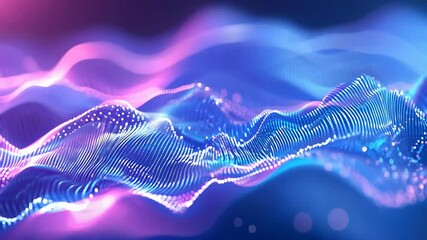 Wall Mural - Colorful Abstract Wavy Digital Background in Motion