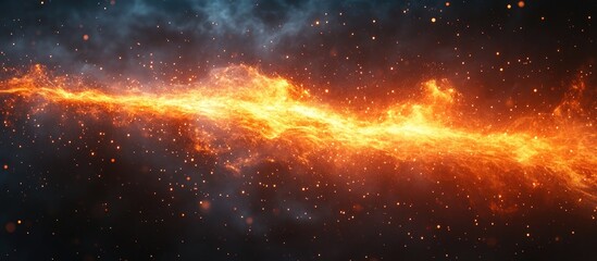 Wall Mural - vibrant cosmic fire and sparks illuminating the night sky perfect for festive celebrations and artis
