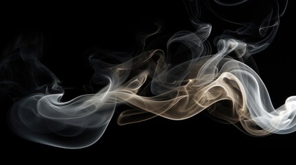 Aufkleber - Abstract smoke patterns gracefully flowing against a dark background creating an ethereal and mystical atmosphere for creative projects