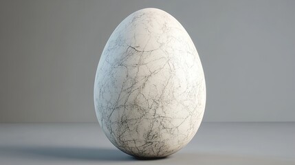 Sticker - cracked egg: abstract texture and organic form