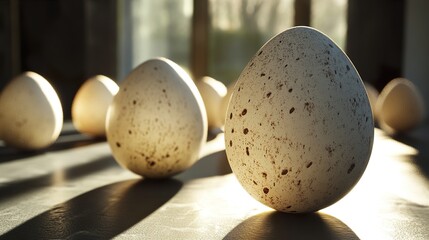 Canvas Print - Speckled Bird Eggs in Soft Light