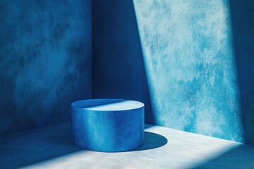 Wall Mural - Blue Stool in Room Corner