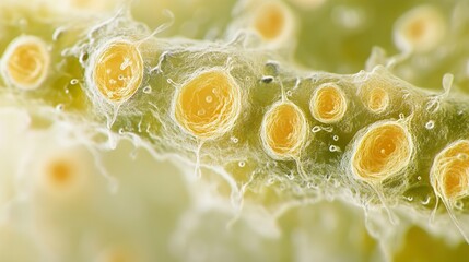 Wall Mural - microscopic cellular structures: a close-up view of cells