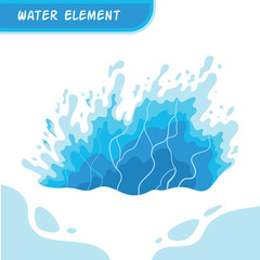 Wall Mural - Water Element flat illustrations vector