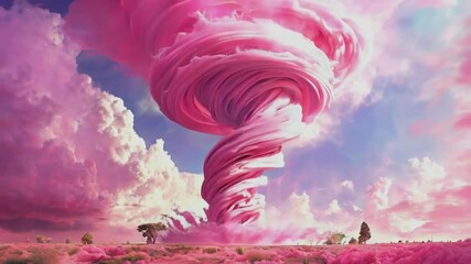 Wall Mural - a pink tornado