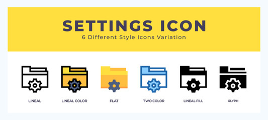 Wall Mural - settings symbol. vector icon symbol. logo illustration. vector graphics
