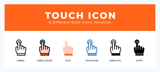 Wall Mural - touch symbol. vector icon symbol. logo illustration. vector graphics
