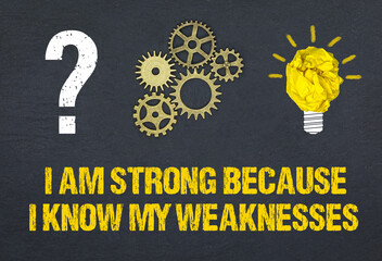 Sticker - I am strong because I know my weaknesses	
