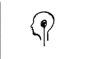 A contemporary illustration featuring a plug and socket in a continuous line art drawing style, with a minimalist black linear design, isolated on a white background.