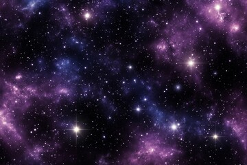 Wall Mural - A starlit night with the Milky Way against a space background. Identified by a dark blue nebula.