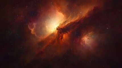 Wall Mural - A mesmerizing universe wallpaper with colorful nebular galaxies, stars, and celestial clouds