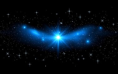 Wall Mural - 外太空的星星和星云，宇宙中的星系和星座，背景是无垠的宇宙。