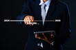 © Omid studio - Businessman touching download bar for change year 2024 to 2025 to change and prepare new business year concept.