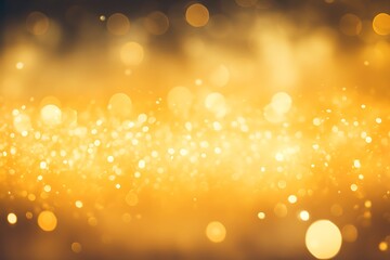 Abstract yellow background with bokeh lights