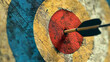 © wikanda - A bullseye with an arrow perfectly in the center, representing precision in goal attainment