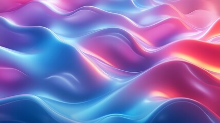 Wall Mural - artistic sunset-inspired waves in abstract gradient image