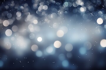 Abstract grey background with bokeh lights