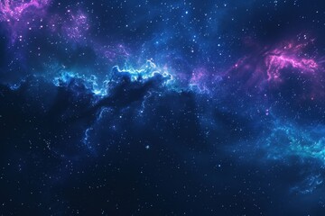 Wall Mural - Colorful and vivid space nebula with bright shining stars