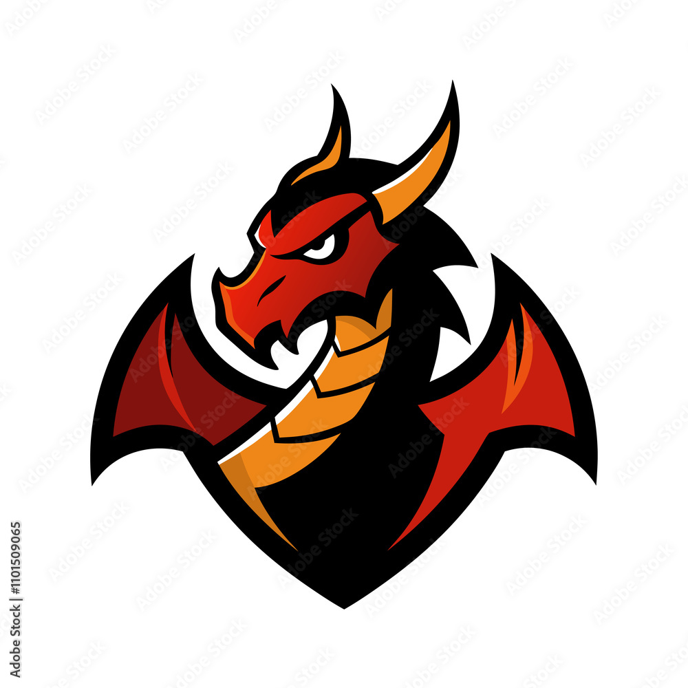 dragon, rider, illustration, vector, fantasy, knight, warrior, horse ...
