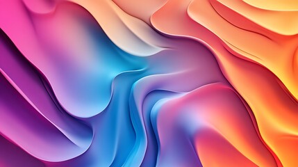 Wall Mural - realistic gradient waves creating stunning abstract designs