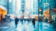 © Vader Stocker - Blurred Cityscape Reflected in Glass Facade