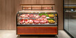 © LOMOSONIC - Premium cuts of meat displayed in clean, modern butcher shop