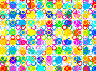 Sticker - colorful pattern with circles