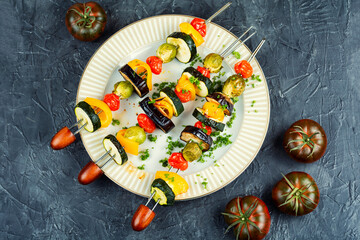 Sticker - BBQ Vegetable Skewers.