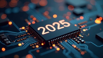 processor chips with the inscription 2025 on it