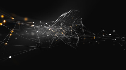 abstract professional business team people innovation connection of line from nail node to node on map background , networking concept