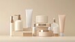 © Rakyandani - A collection of elegant skincare and cosmetic products arranged aesthetically.