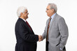 © G-images - Businessmen handshake at the white background