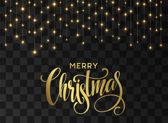 Wall Mural - the christmas garlands are available in a transparent vector background format. this set of christma