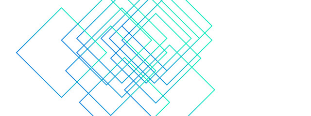 Poster - Light Ornament Technology Vector Panoramic. Isometric squares & Geometric lines. banner design, illustration technology with line pattern. Digital technology and engineering background