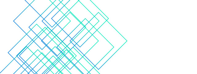 Poster - Light Ornament Technology Vector Panoramic. Isometric squares & Geometric lines. banner design, illustration technology with line pattern. Digital technology and engineering background
