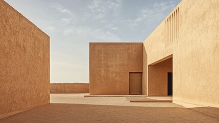 Wall Mural - photo of diriyah iconic mud-brick walls in riyadh, featuring earthy textures and traditional saudi d