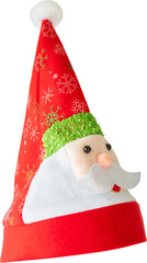 Wall Mural - Red Christmas Santa Claus hat isolated on white background